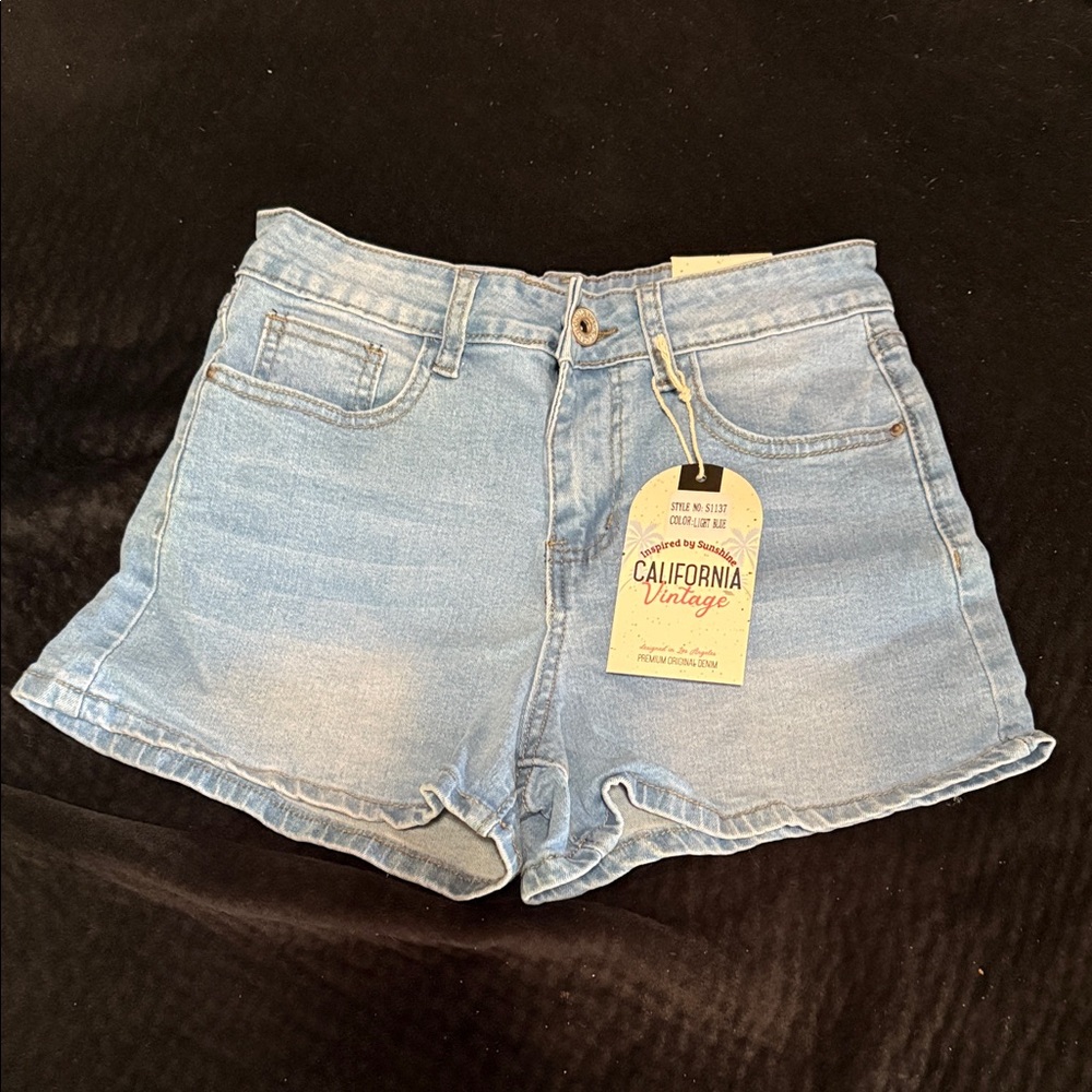Light Blue Denim Shorts